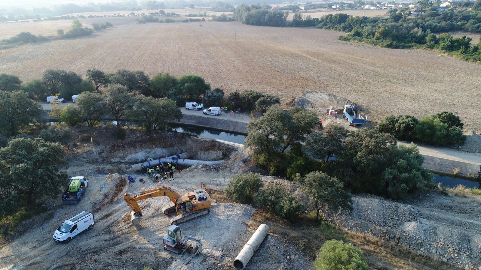 Magtel lleva a cabo las obras de reparación de la segunda conducción de abastecimiento de agua a Córdoba