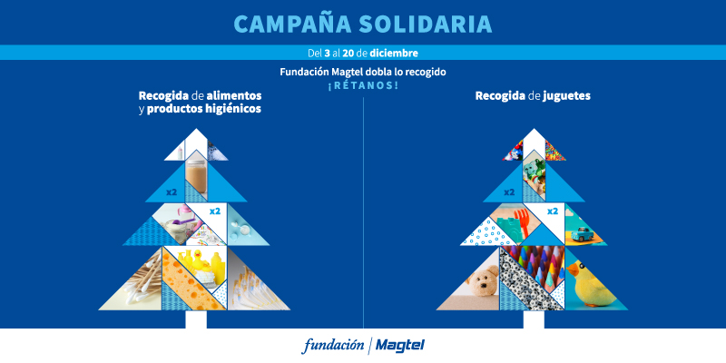 Fundación Magtel inicia la campaña solidaria de Navidad de recogida de alimentos, juguetes y productos higiénicos 2021 - Magtel