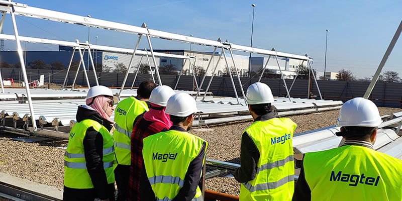 Una delegación de la Autoridad de Energías Nuevas y Renovables de Egipto visita la planta experimental de Magtel en Sevilla