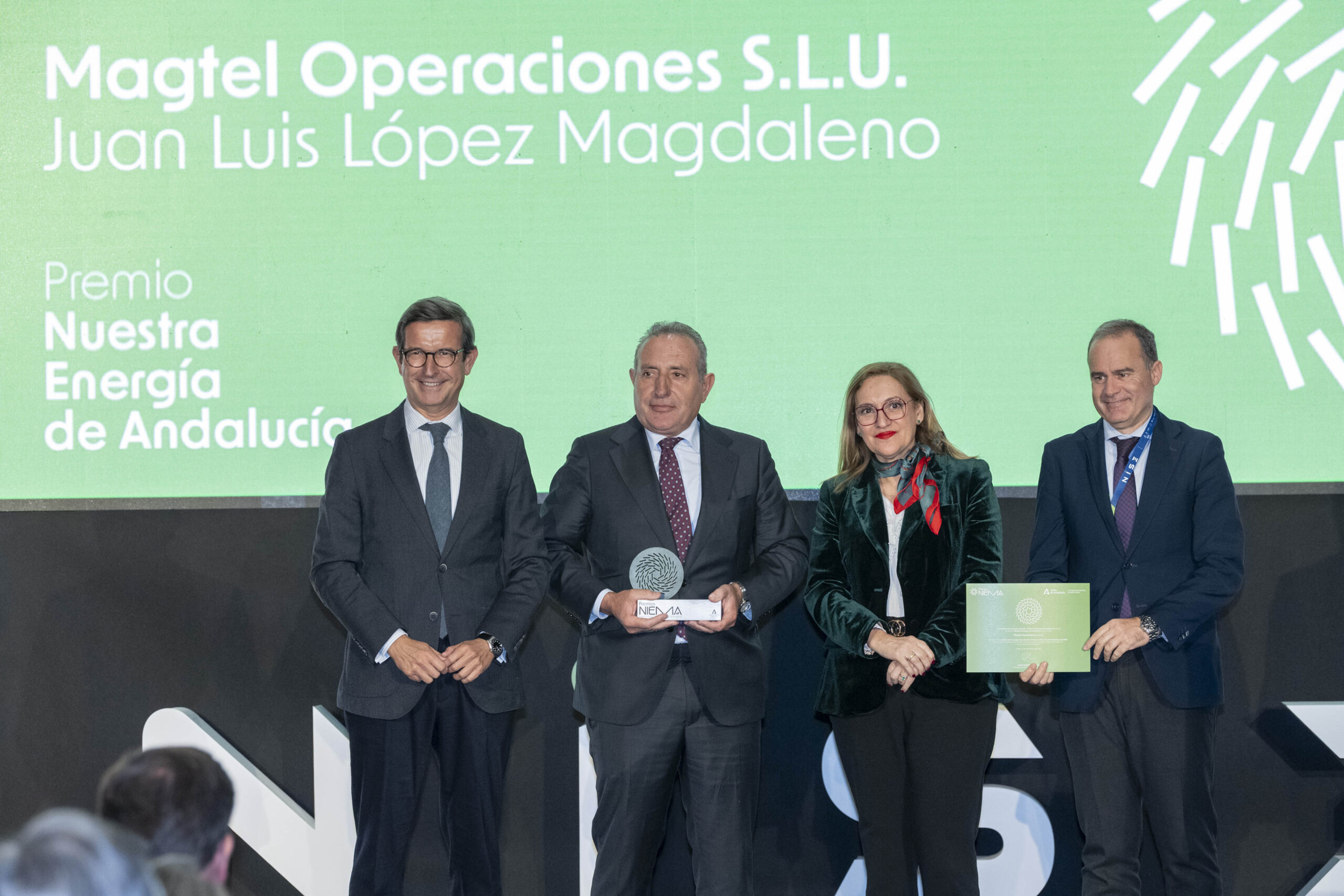 Magtel, galardonada por la Junta de Andalucía con el premio ‘Nuestra Energía’ por su contribución a la transición energética